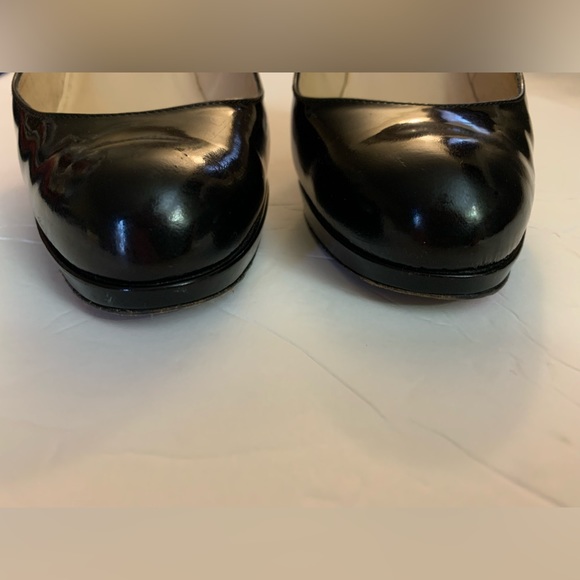 Christian Louboutin Simple Pumps Black Patent Leather Heels Size 37 1/2 or 7.5 - Picture 4 of 15